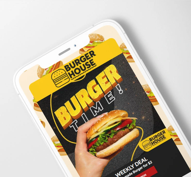 Digital coupon campaign on a smartphone