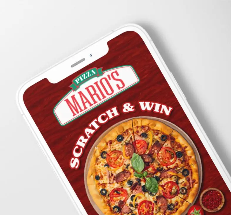 Digital scratch card campaign on a smartphone